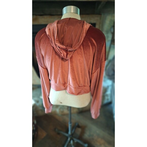 CURVY SENSE NWT Rose Velvet‎ Zip Hoodie 3X NEW - Picture 2 of 7